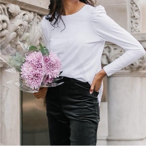 Smash and Tess Emma Long Sleeve Puff Shoulder Top - Picture 1 of 5
